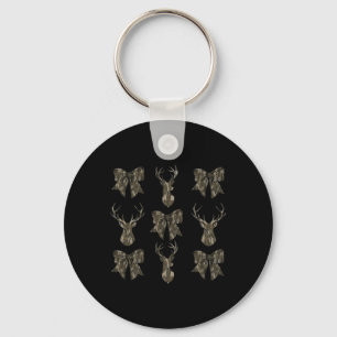 Camo Coquette Bow Deer Hunt Duck Hunting Women Gir Key Ring