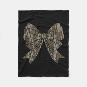 Camo Coquette Bow Duck Hunt Duck Hunting Women Gir Fleece Blanket