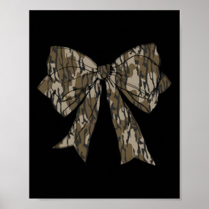 Camo Coquette Bow Duck Hunting Girls Kids Women Hu Poster