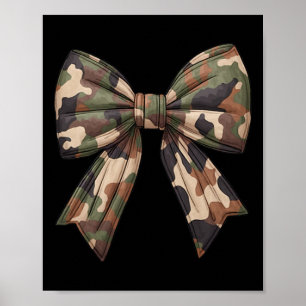 Camo Coquette Bow Duck Hunting Girls Kids Women Hu Poster