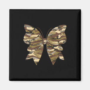 Camo Coquette Bow Duck Hunting Women Cute Butterfl Magnet