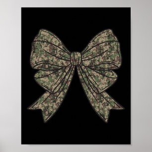 Camo Coquette Bow Hunt Duck Hunting Camouflage Wom Poster