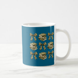 Camo coquette bow teacher bookish girl camouflage coffee mug