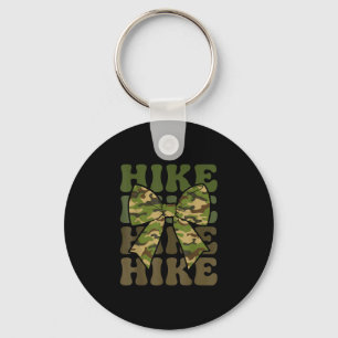 Camo coquette hike bow camo retro groovy key ring