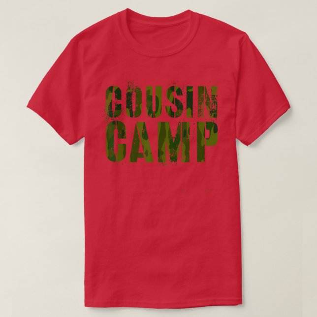 Camo COUSIN CAMP Funny Grandma Grandpa Reeducation T-Shirt (Design Front)