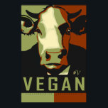 Camo Cow Pop Art Poster - Vegan<br><div class="desc">This poppy poster pop-art inspired poster with "Vegan" and our classic Cow headshot in Camo is vegan to the core and a shout out to our bovine buddies. This hand drawn design by Armagarden uses modern colours to pop off any wall you throw it on! Visit our blog at Armagarden.co...</div>