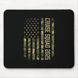 Camo Cruise Squad 2025 Usa American Flag 4th Of Ju Mouse Mat