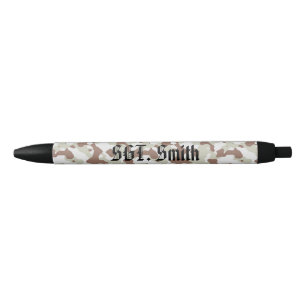 Camo Custom Black Trim Pen, Black Ink Black Ink Pe Pen