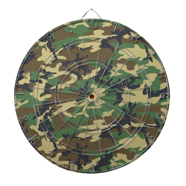 Camo Dartboard for Hunters, Dads, and Man Caves	 (Front)