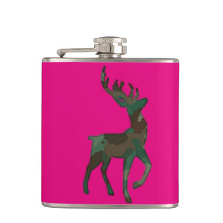 Camo Deer Hip Flask