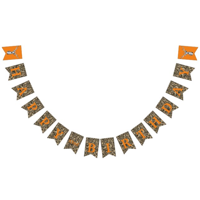 Camo Deer Hunting Buck Men's Birthday Banner (All)
