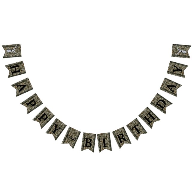 Camo Deer Hunting Buck Men's Birthday Banner (All)