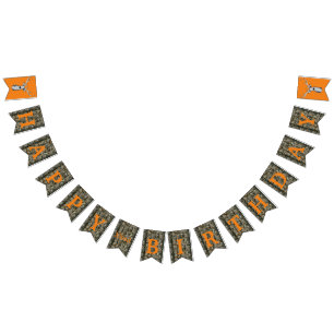 Camo Deer Hunting Buck Men's Birthday Banner