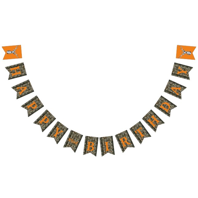 Camo Deer Hunting Buck Men's Birthday Banner (All)