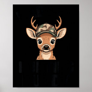 Camo Deer Hunting Daddy's Hunting Buddy Youth Boy  Poster