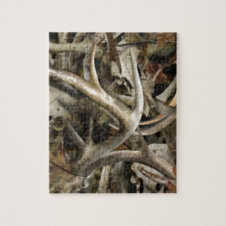 Camo Deer Skulls Jigsaw Puzzle