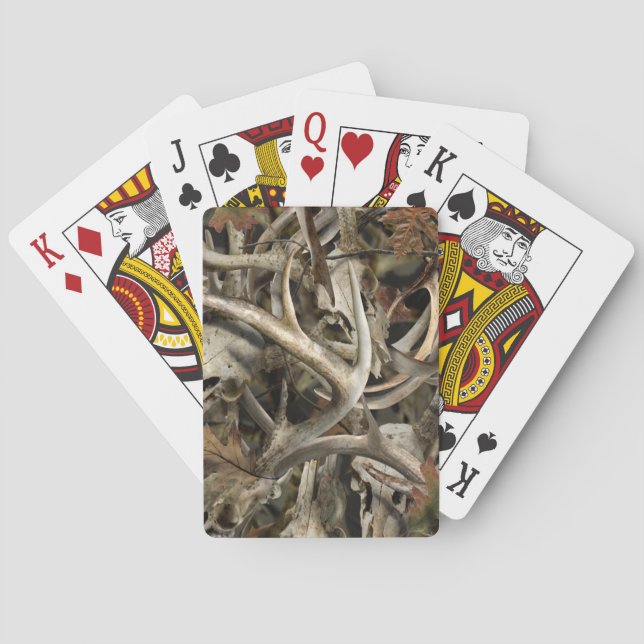 Camo Deer Skulls Playing Cards (Back)