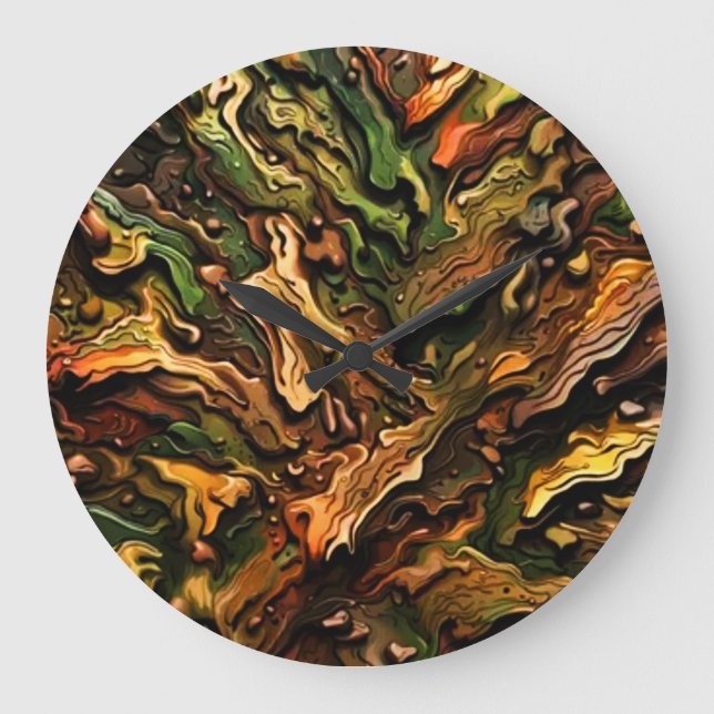 Camo Design Large Clock (Front)