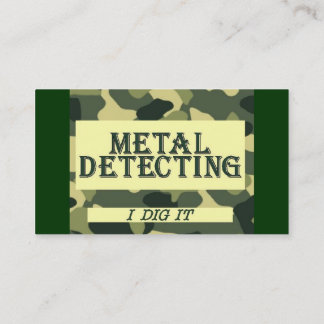 Camo Design Metal Detecting Business Card