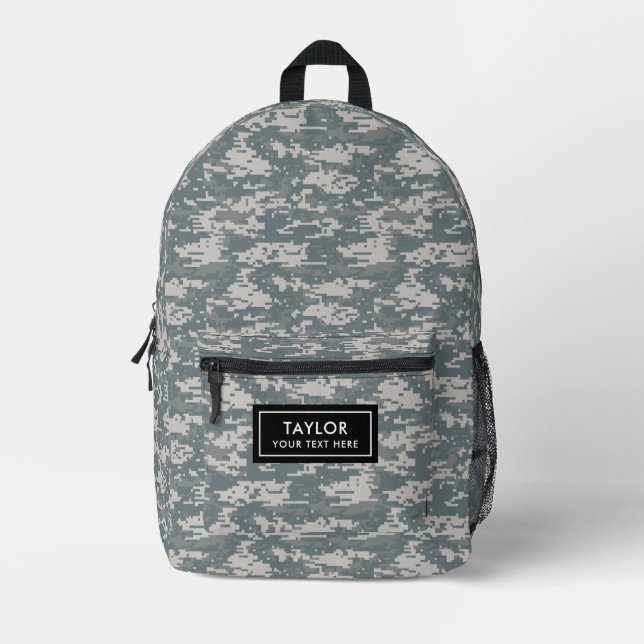 Camo Digital Camouflage Printed Backpack (Front)