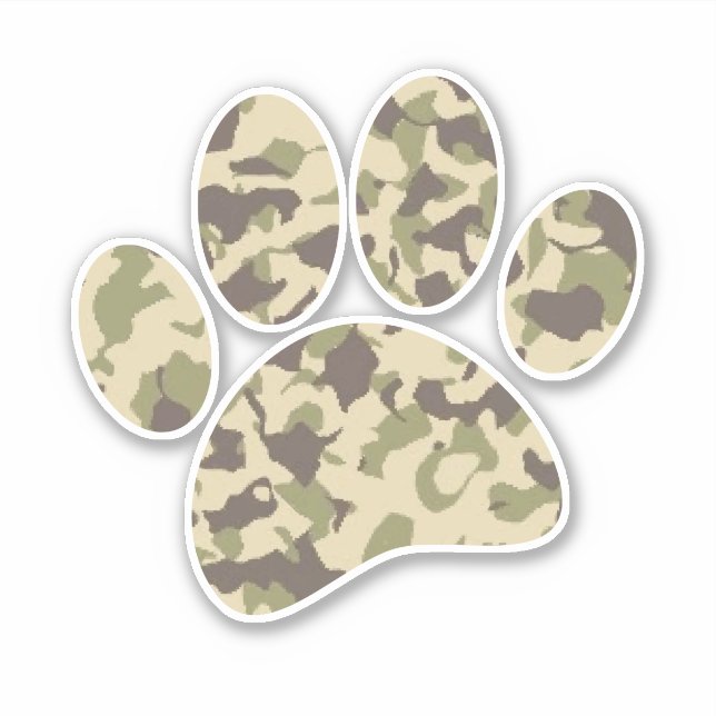 Camo Dog Paw Print (Front)