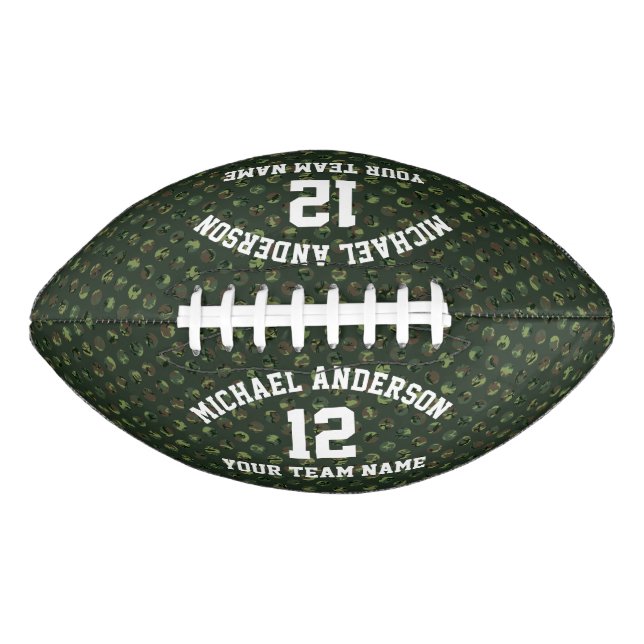 Camo Dots Personalized Name Team Number Sports American Football (Front)