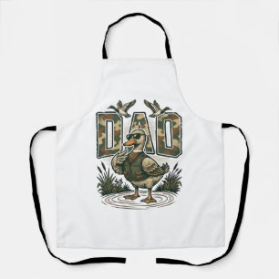 Camo Duck Dad Vintage Engraving T-Shirt Design_1 Apron