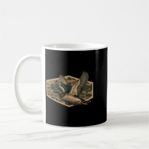 Camo Ducks Hunter Flying Retro Mallard Duck Coffee Mug