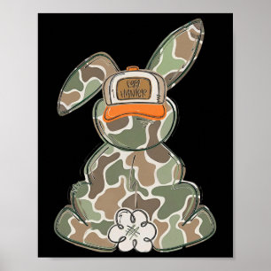 Camo Easter Bunny Cute Bunny Happy Easter Womens Poster