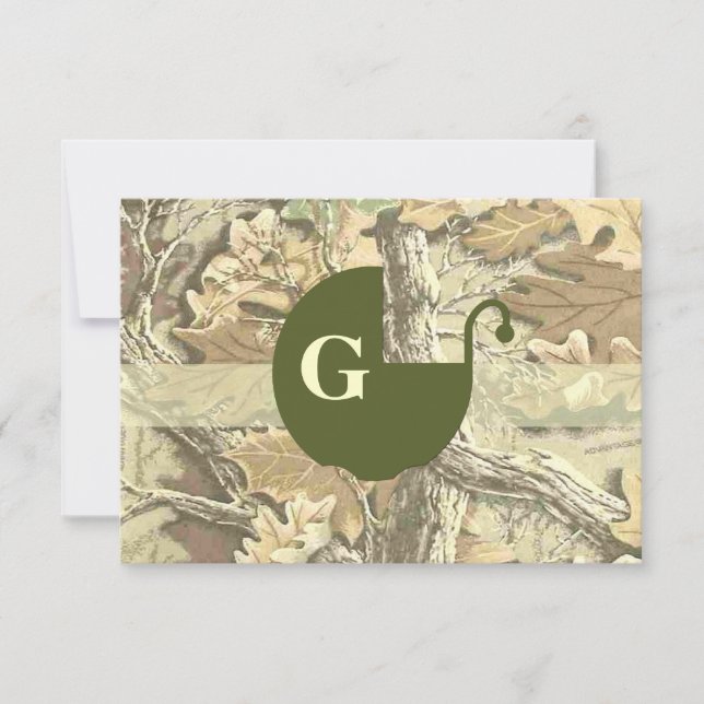 Camo Elegant Baby Shower Invitation (Front)