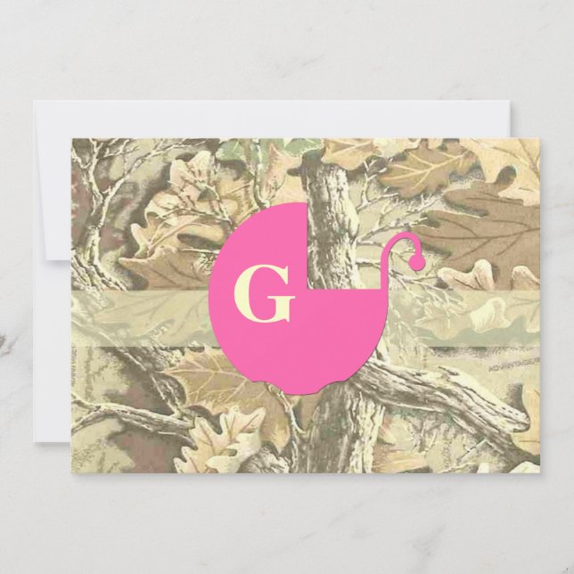 Camo Elegant Baby Shower Invitation (Front)
