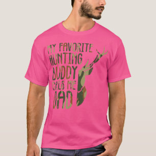 Camo Favourite Hunting Buddy Calls Me Dad Deer Hun T-Shirt