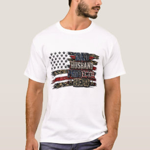 Camo Flag Father's Day, Daddy, Husband Protector T-Shirt