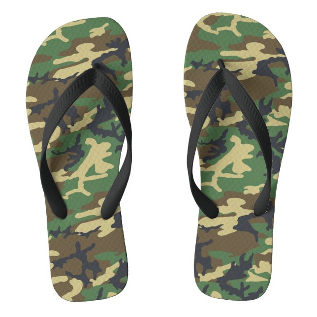 Camo Flip Flops for Outdoorsmen and Summer Gifting (Footbed)
