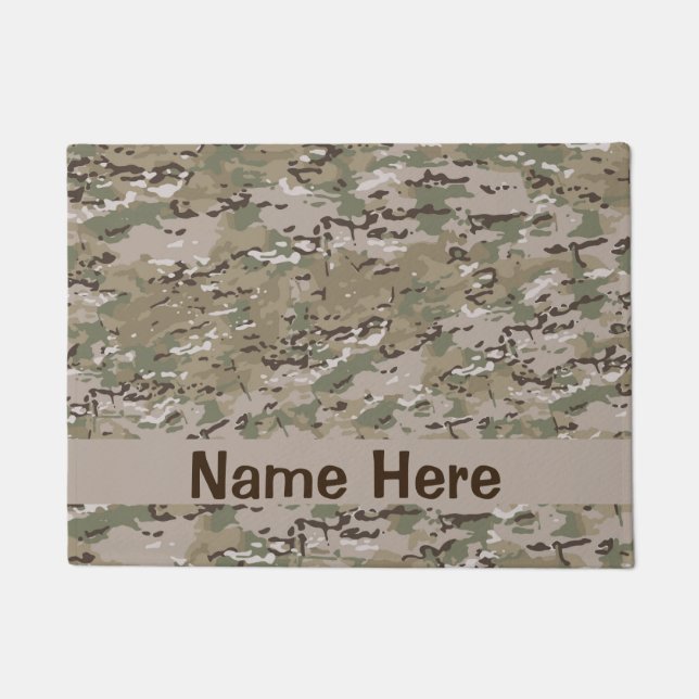 Camo Floormat - Dog Placemat - Military Dog Gifts Doormat (Front)