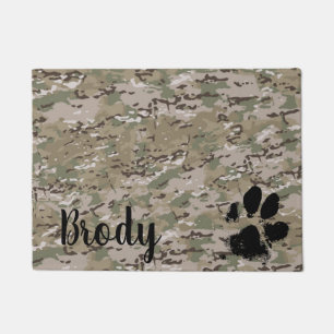 Camo Floormat - Dog Placemat - Military Dog Gifts Doormat