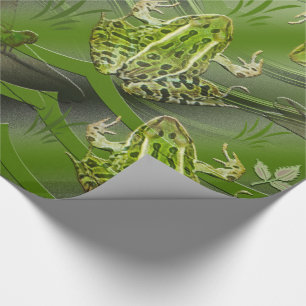 Camo Frogs Dragonflies Wrapping Paper