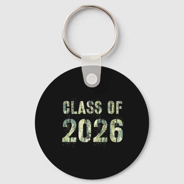 Camo Future Graduation Cl Of 2026 9th Grade First  Key Ring (Front)