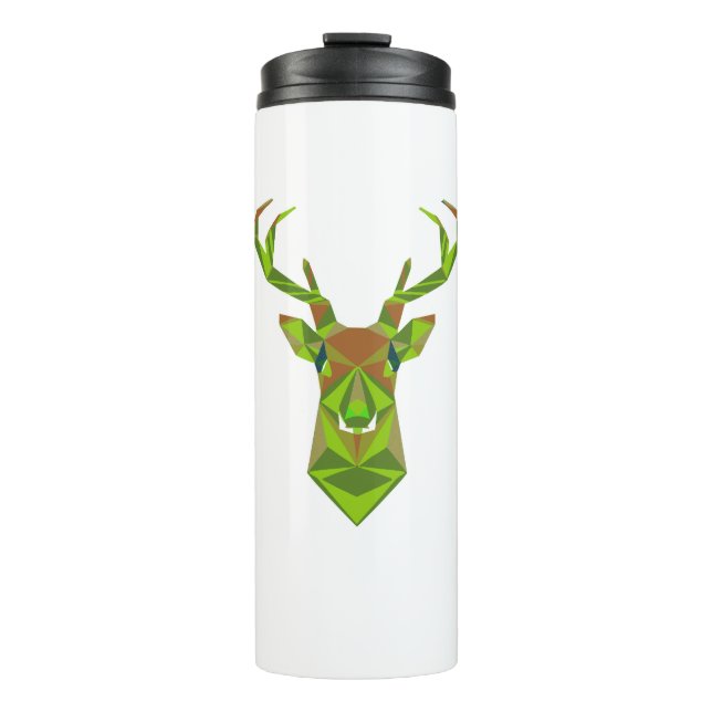 Camo Geometric Deer Head Thermal Tumbler (Front)