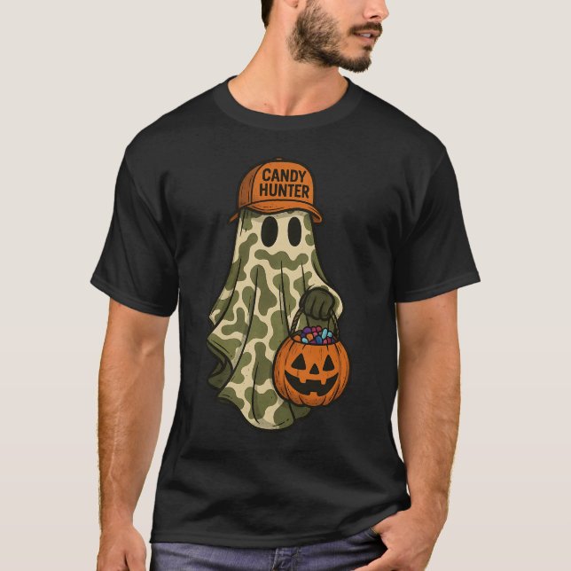 Camo Ghost Candy Hunter T-Shirt (Front)