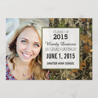 Camo Graduation Personalised Announcement
