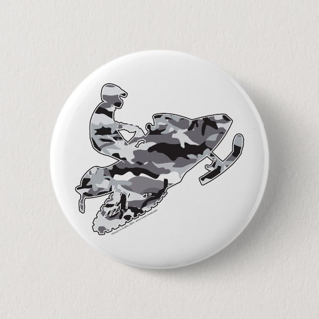 Camo Gray Sled on Black copy 6 Cm Round Badge (Front)