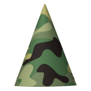 Camo Green   Army Birthday Party Hat