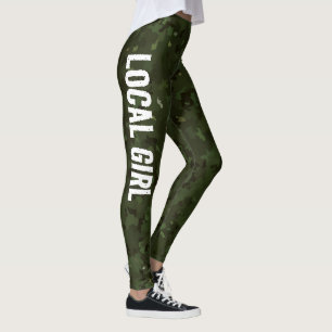 CAMO GREEN LG LOCAL GIRL LEGGINGS