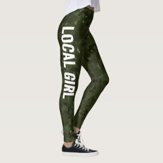 CAMO GREEN LG LOCAL GIRL LEGGINGS