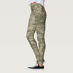 Camo   Green Pixel Camouflage Leggings