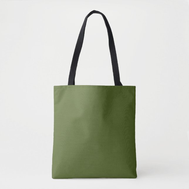 Camo green (solid colour) tote bag (Front)