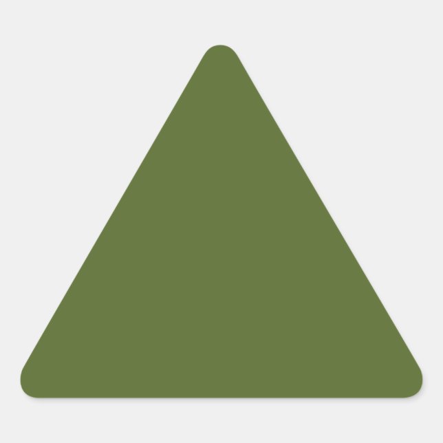 Camo green (solid colour) triangle sticker (Front)