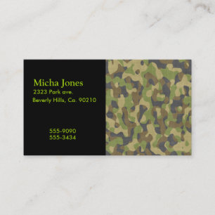 Camo Greens & Browns Business Card