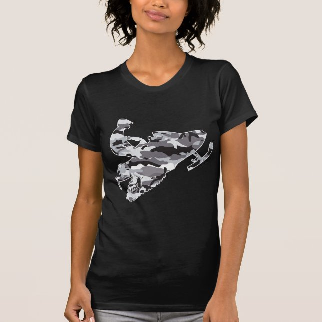 Camo Grey Sled on Black copy T-Shirt (Front)